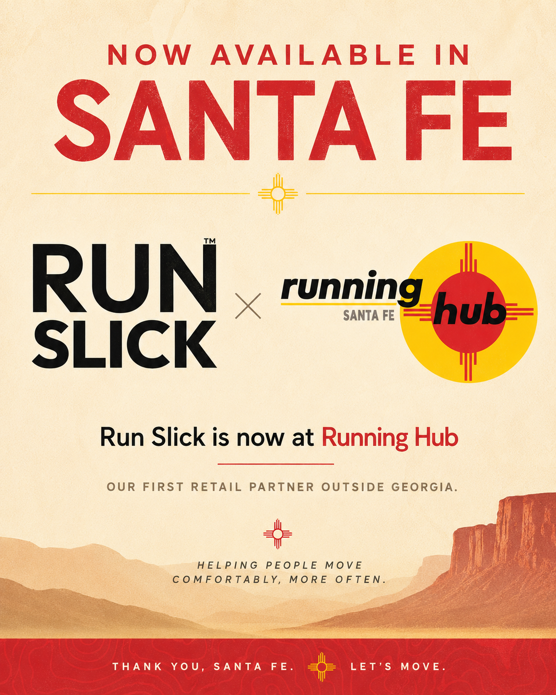 Run Slick Is Now Available at The Running Hub in Santa Fe