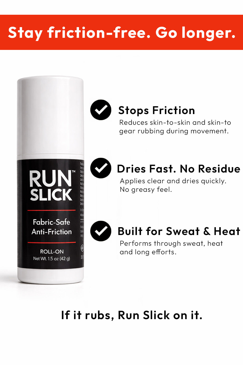 Run Slick™  Anti-Friction Roll-On